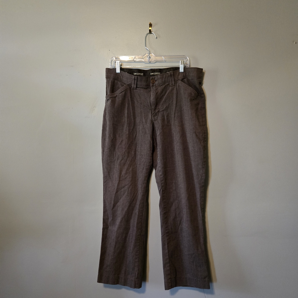 Lee Comfort Waistband Dark Brown Trousers